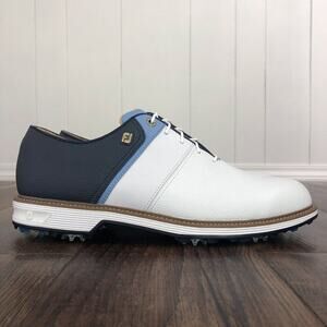 FootJoy Dryjoys Premiere Series Packard Golf Shoe #54398 Mens Size 10 White Blue
